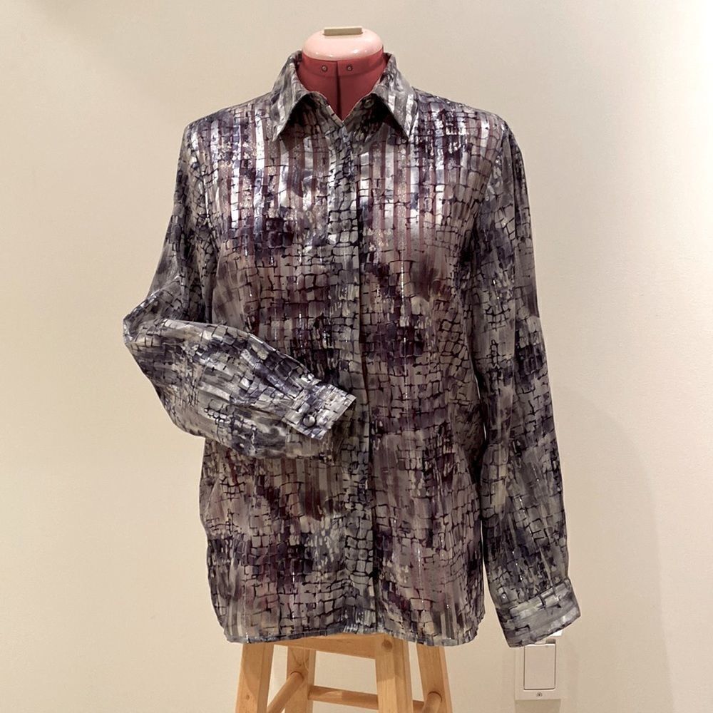 VINTAGE, Evening blouse , elegant, size 10 , glimmers in the light ,